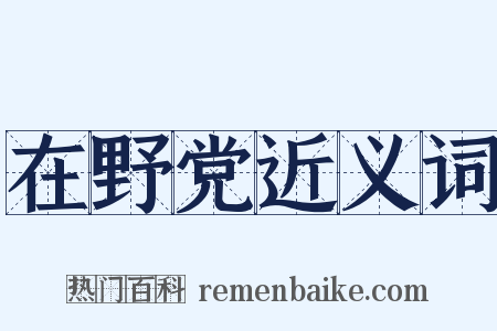 在野党近义词是什么意思的图片